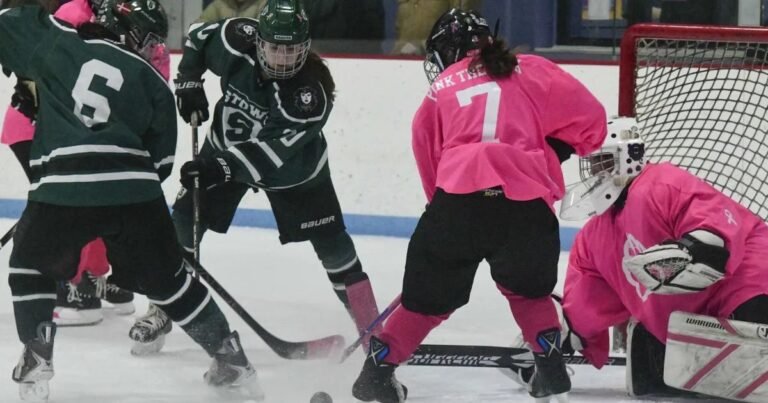 Bears start slow, end strong in loss to Stowe on Pink the Rink night