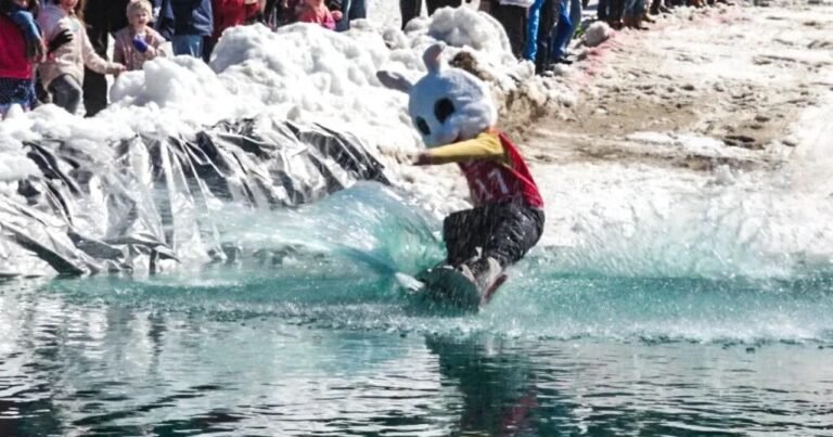 Pond skim returns to Brattleboro Ski Hill